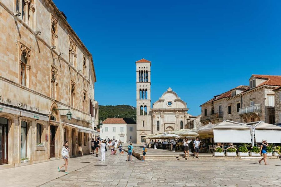 Split/Trogir: Blue Cave, Mamma Mia, Hvar and 5 Island Tour - The Pakleni Islands and the long stop in Hvar