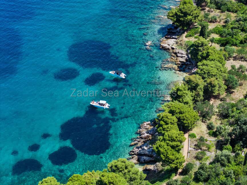 Zadar: Island Hopping Tour Swim and Snorkel with Aperol - The first stop: swimming and snorkeling from the boat